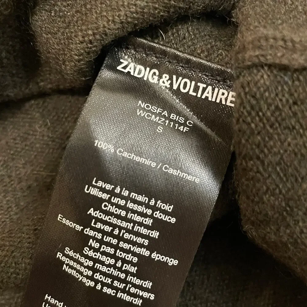 Rare Zadig & Voltaire Cashmere Skull Sweater | Pink Back Graphic, 100% Cashmere